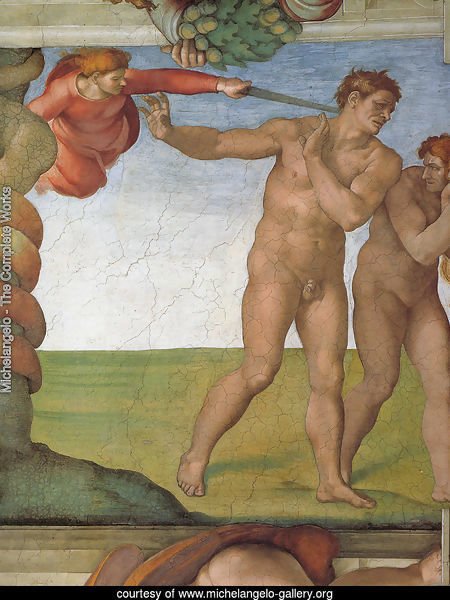 Ceiling of the Sistine Chapel: Genesis, The Fall and Expulsion from Paradise - The Expulsion