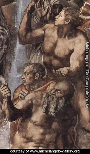 Michelangelo - The Last Judgement [detail: 2] (or Before restoration)