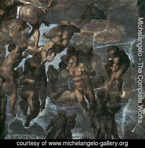 Michelangelo - The Last Judgement [detail: 3] (or Before restoration)