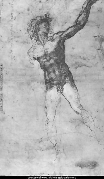 Male nude, study for the Battle of Cascina