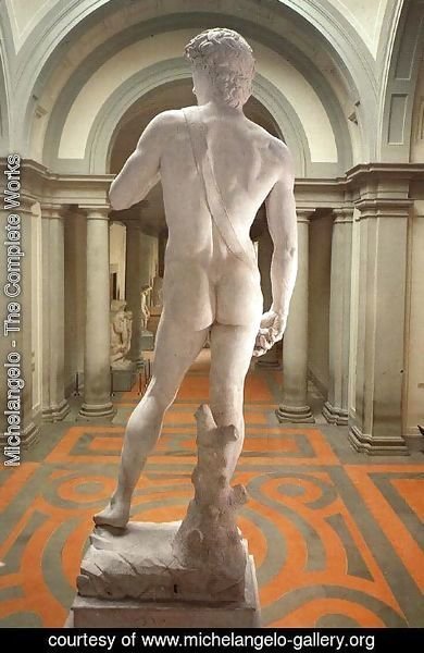 Michelangelo - David [detail: rear view]
