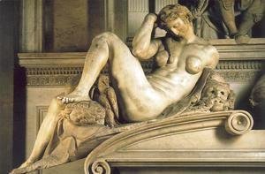 Michelangelo - Tomb of Giuliano de' Medici: Night