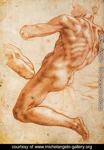 Michelangelo - Study for an ignudo