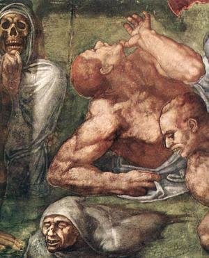 Michelangelo - Last Judgment (detail) 5