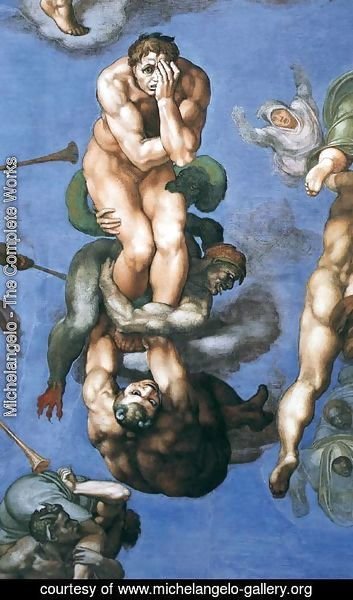 Michelangelo - Last Judgment (detail) 11