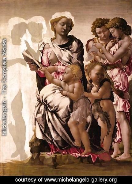 Michelangelo - Virgin and Child with St John and Angels