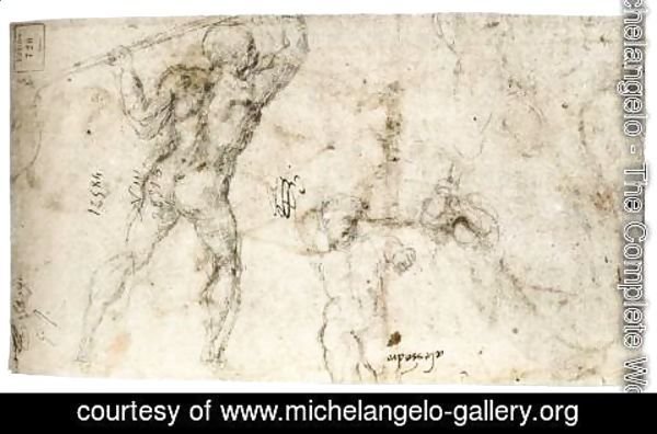 Michelangelo - Figure Studies (verso)