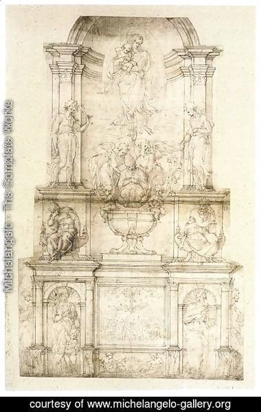 Michelangelo - Project for a Wall Tomb for Pope Julius II