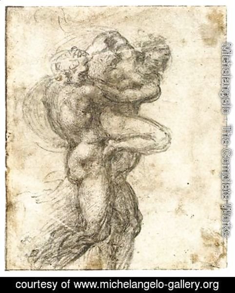 Michelangelo - Man Abducting a Woman (recto)