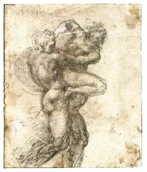Michelangelo - Man Abducting a Woman (recto)