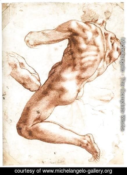 Michelangelo - Sitting Male Nude (recto) 2