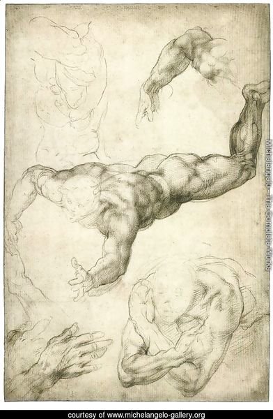 Studies for a Flying Angel (recto)
