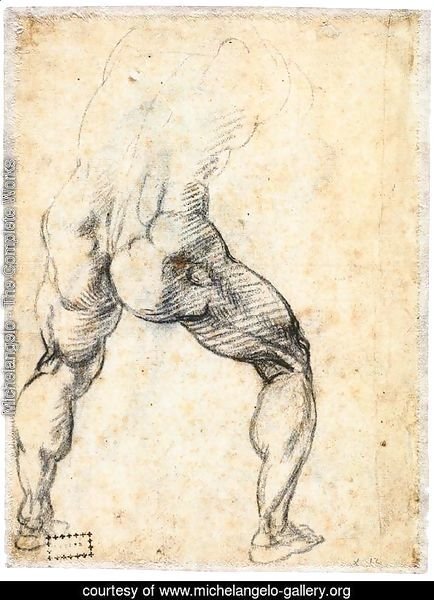 Male Nude, Seen from the Rear (verso)