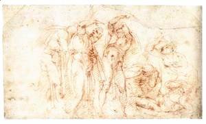 Six Figures in Startled Postures (recto)