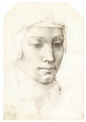 Michelangelo - Head of a Woman (recto)