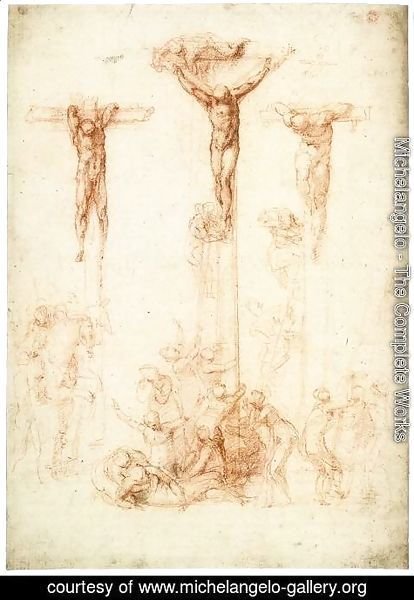 Michelangelo - The Crucifixion of Christ and the Two Thieves