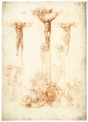 Michelangelo - The Crucifixion of Christ and the Two Thieves