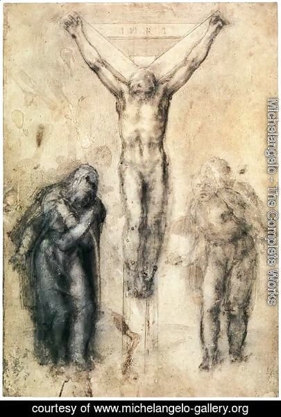 Michelangelo - Crucified Christ with Mary and John