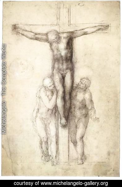 Michelangelo - Christ on the Cross with the Virgin and St John