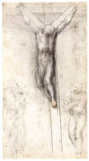 Michelangelo - Christ on the Cross with the Virgin and St John (recto)