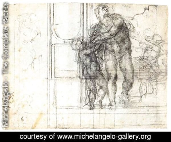 Michelangelo - Aeneas with a Boy (recto)