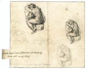 Michelangelo - Sitting Nude Figures