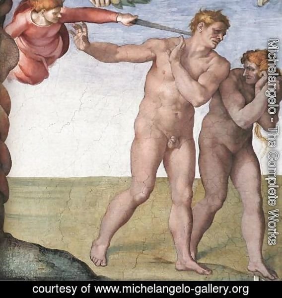 Michelangelo - Expulsion from Garden of Eden 1509-10