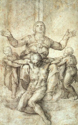 Michelangelo - Study for "The Colonna Pieta"
