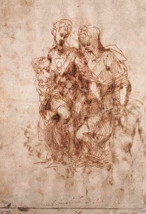 Michelangelo - St Anne with the Virgin and the Christ Child c. 1505