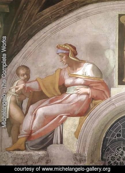 Michelangelo - Azor - Zadok (detail-1) 1511-12