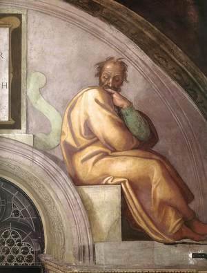 Michelangelo - Azor - Zadok (detail-2) 1511-12