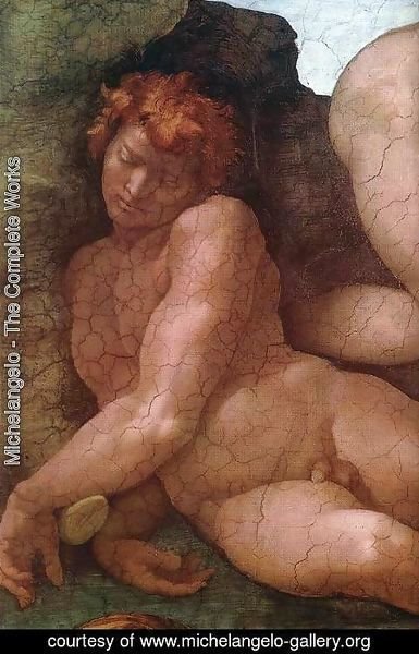 Michelangelo - Creation of Eve (detail-1) 1509-10