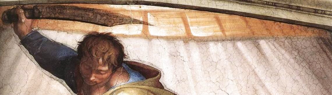 Michelangelo - David and Goliath (detail-1) 1509