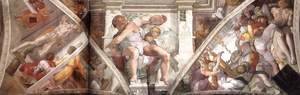 Michelangelo - Frescoes above the altar wall 1508-12