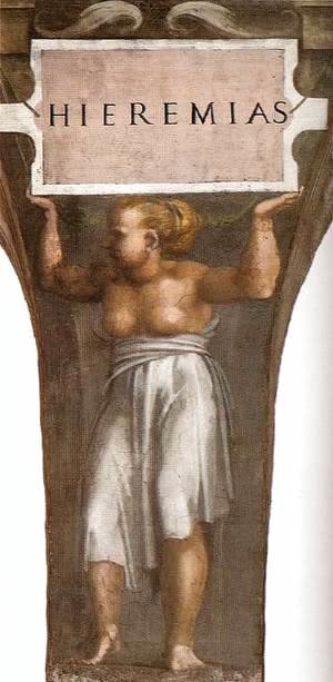 Michelangelo - Jeremiah (detail-3) 1511
