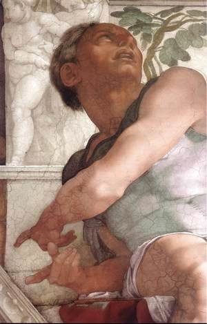Michelangelo - Jonah (detail-2) 1511