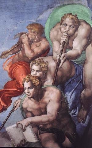 Michelangelo - Last Judgment (detail-6) 1537-41