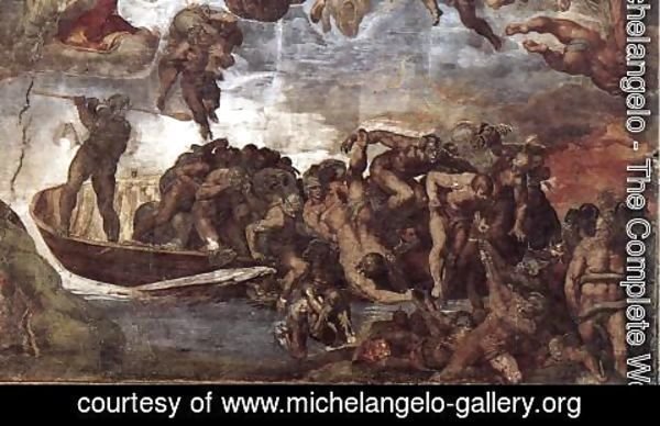 Michelangelo - Last Judgment (detail-7) 1537-41