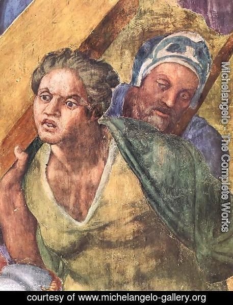 Michelangelo - Martyrdom of St Peter (detail-3) 1546-50