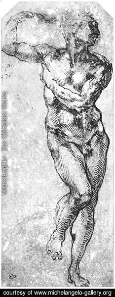Michelangelo - Nude Man Turned to the Right 1510-11