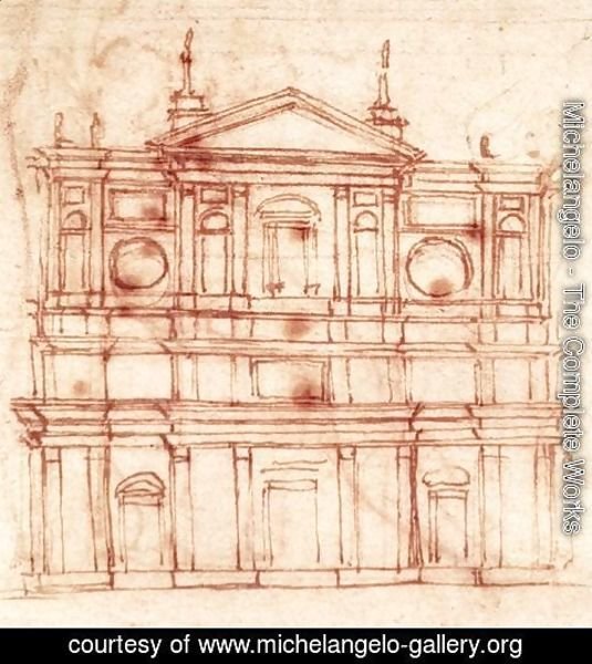Michelangelo - Project for the facade of San Lorenzo, Florence c. 1517