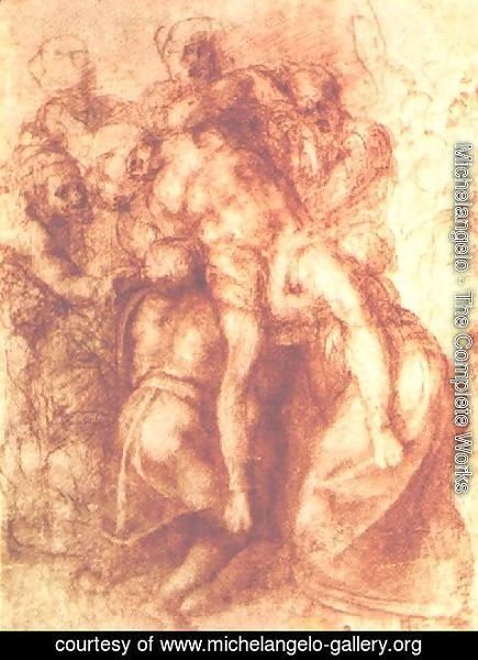 Michelangelo - Study for a Deposition 1555