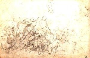 Michelangelo - Study for the Battle of Cascina 1505-06