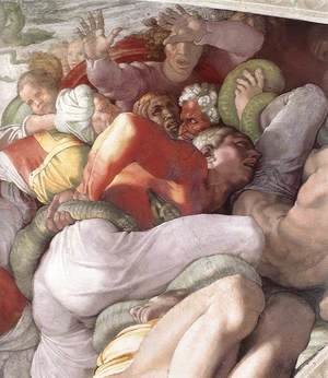Michelangelo - The Brazen Serpent (detail-1) 1511