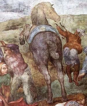 Michelangelo - The Conversion of Saul (detail-1) 1542-45