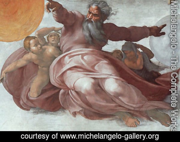 Michelangelo - The Creation of the Heavens (detail)  1508-12