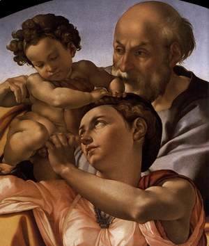 Michelangelo - The Doni Tondo (detail) c. 1506