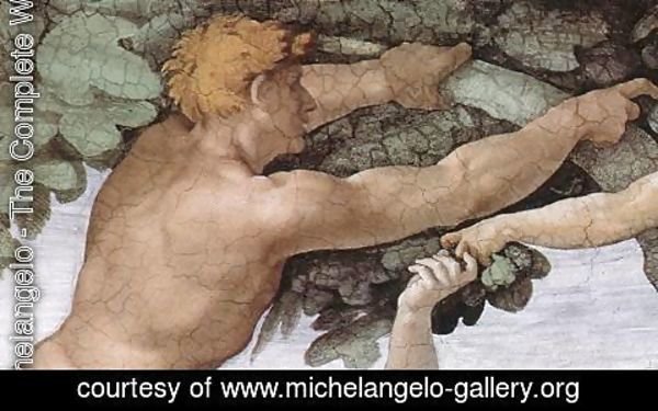 Michelangelo - The Fall and Expulsion from Garden of Eden (detail-3) 1509-10