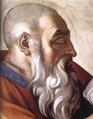 Michelangelo - Zechariah (detail-1) 1509
