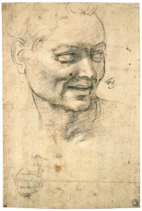 Head Study of a Smiling Youth (recto)